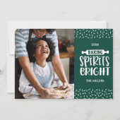 Green | Weihnachtsgebäck Foto Feiertagskarte (Vorderseite)