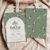 Green Western Baby Shower Invitation Einladung