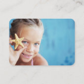 Green Whale Kid-Foto-Profil des niedlichen Cartoon Visitenkarte (Rückseite)