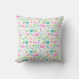 Green Whale Octopus Ocean Beach Water Baby Kinde Kissen
