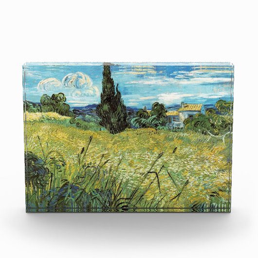 Green Wheat Field Vincent van Gogh Fotoblock (Vorderseite)