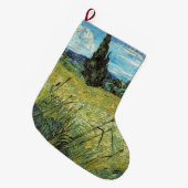 Green Wheat Field Vincent van Gogh Großer Weihnachtsstrumpf (Vorderansicht (hängend))