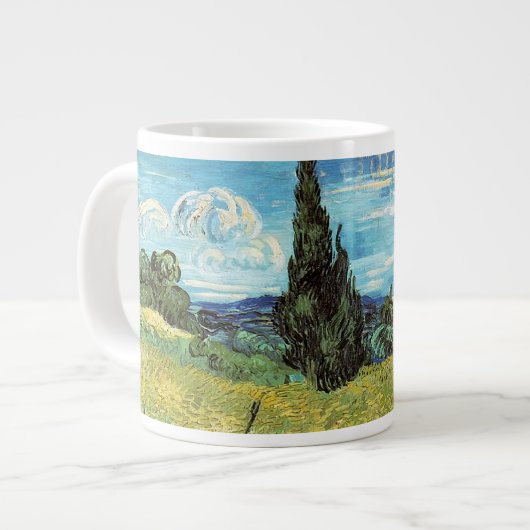 Green Wheat Field Vincent van Gogh Jumbo-Tasse (Vorderseite Links)