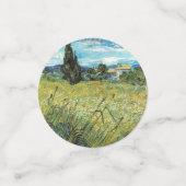 Green Wheat Field Vincent van Gogh Konfetti (Klein Vorderseite)