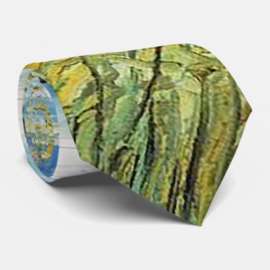 Green Wheat Field Vincent van Gogh Krawatte (Gerollt)