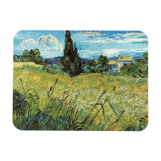 Green Wheat Field Vincent van Gogh Magnet (Horizontal)
