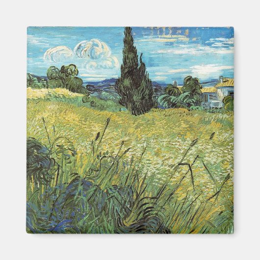 Green Wheat Field Vincent van Gogh Magnet (Vorne)