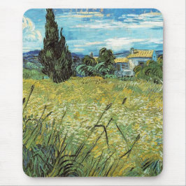 Green Wheat Field Vincent van Gogh Mousepad