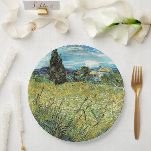 Green Wheat Field Vincent van Gogh Pappteller