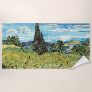 Green Wheat Field Vincent van Gogh Strandtuch