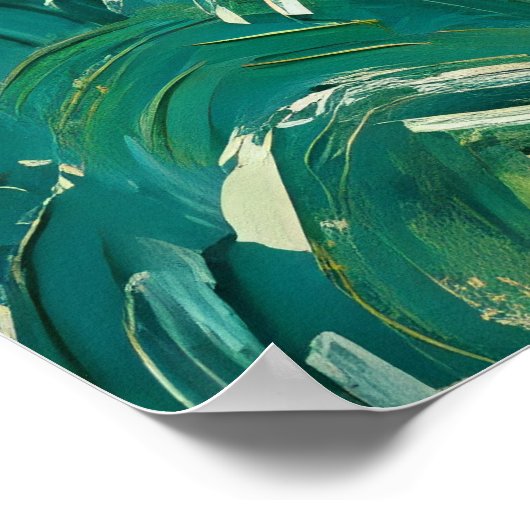 Green Wheat Fields-Vincent van Gogh Poster (Ecke)