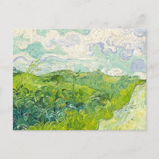 Green Wheat Fields Vincent van Gogh Postkarte (Vorderseite)