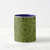 Green Wheel Mandala / Grünes Rad Mandala Tasse (Zentrum)