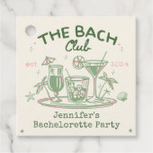 Green Whimsical Beach Cocktail Junggeselinnen-Absc Geschenkanhänger (Vorderseite)