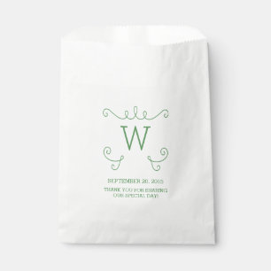 Green Whimsical Blühte Monogram Fevor Bags Geschenktütchen