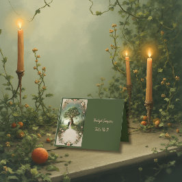 Green Whimsical Medieval Forest Guest Sitzkarte Dankeskarte