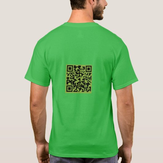 GREEN Whimsisch Witchy Basic-T w/QR-Code T-Shirt (Rückseite)