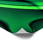 Green Whirlpool Psychedelic Hypnotic Swirl Vortex Poster (Ecke)