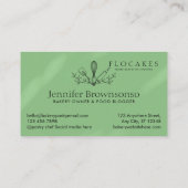 Green Whisk Pastry Koch Zuhause Bakery Café Kondit Visitenkarte (Rückseite)