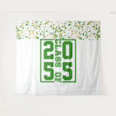 Green White Abschluss Class Wandteppich (Vorderseite (Horizontal))