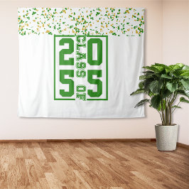 Green White Abschluss Class Wandteppich