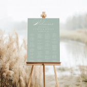 Green White Alphabeating Chart Poster