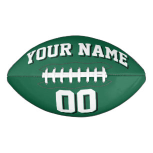 GREEN WHITE AND BLACK Custom Football