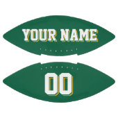 GREEN WHITE and GOLD Custom Football (Paneele)