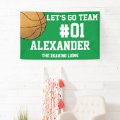 Green White Baseball Team Spirit Banner (Insitu)