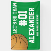 Green White Baseball Team Spirit Banner (Vertikal)