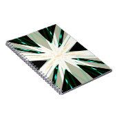 Green White Beige Winter Weihnachtssternschneefloc Notizblock (Rechte Seite)