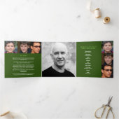 Green White Beunerservice Golfer kundenspezifische Dreifach-gefaltete Programmkarte (Innenseite)