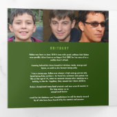 Green White Beunerservice Golfer kundenspezifische Dreifach-gefaltete Programmkarte (Innen Erste Seite)