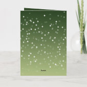 Green White Bokeh Dots Christmas Deer Karte (Rückseite)