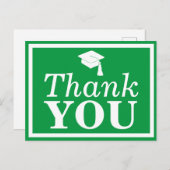 Green White Cap Danke Postkarte (Vorne/Hinten)