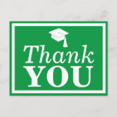 Green White Cap Danke Postkarte (Vorderseite)