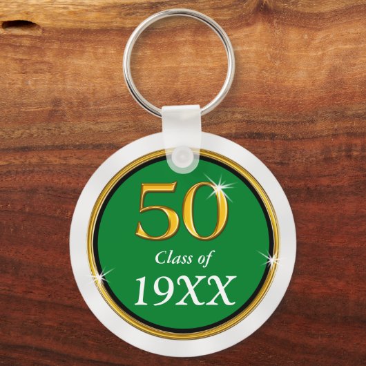 Green White Cheap Personalisiert Class Wiedersehen Schlüsselanhänger (Rückseite)