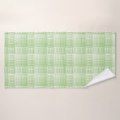 Green White Checker Abstract Pattern Badehandtuch (Badehandtuch)