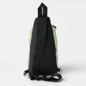 Green White Checker Abstract Pattern Crossbody Bag (Rückseite)