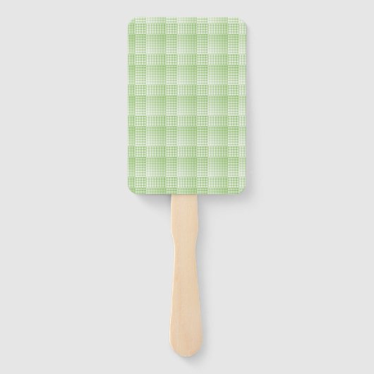 Green White Checker Abstract Pattern Fächer (Rückseite)