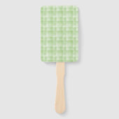 Green White Checker Abstract Pattern Fächer (Vorderseite)