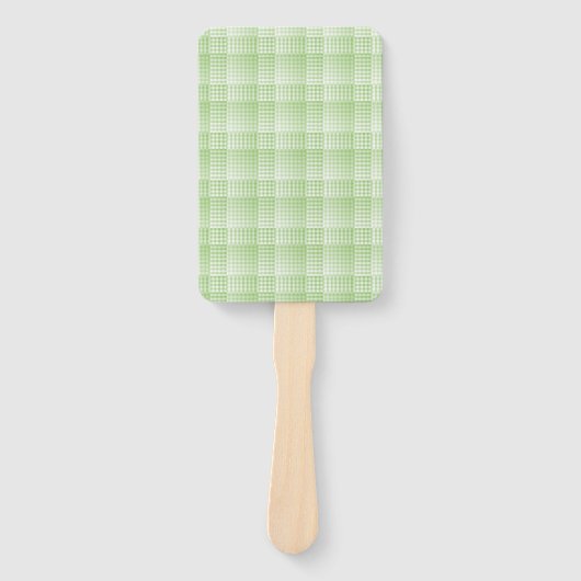 Green White Checker Abstract Pattern Fächer (Vorderseite)