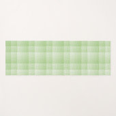 Green White Checker Abstract Pattern Yogamatte (Vorderseite (Horizontal))