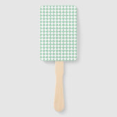 Green White Checker Diamond Pattern Fächer (Vorderseite)