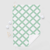 Green White Checker Diamond Pattern Golfhandtuch (Insitu)