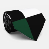 Green White Checkerboard Neck Tie Krawatte (Gerollt)