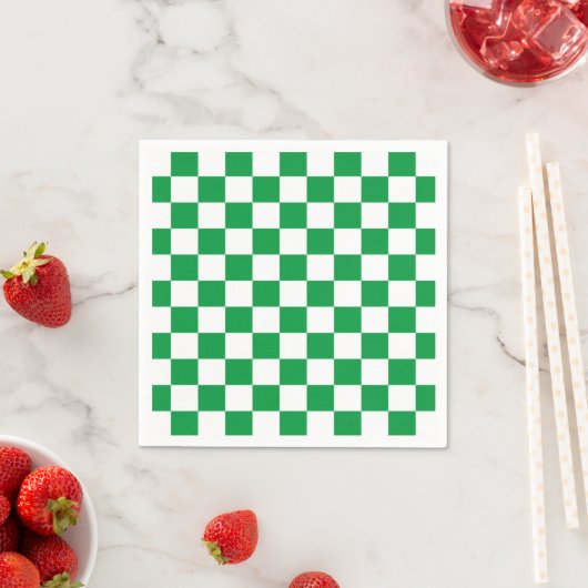 Green White Checkerboard Serviette (Beispiel)