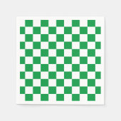 Green White Checkerboard Serviette (Vorderseite)