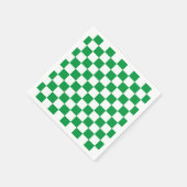 Green White Checkerboard Serviette (Ecke)