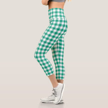 Green White Checkered Gingham Kariertes Muster